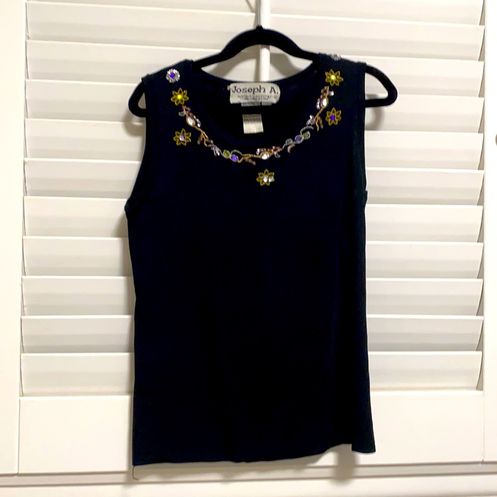 black jewel sweater vest